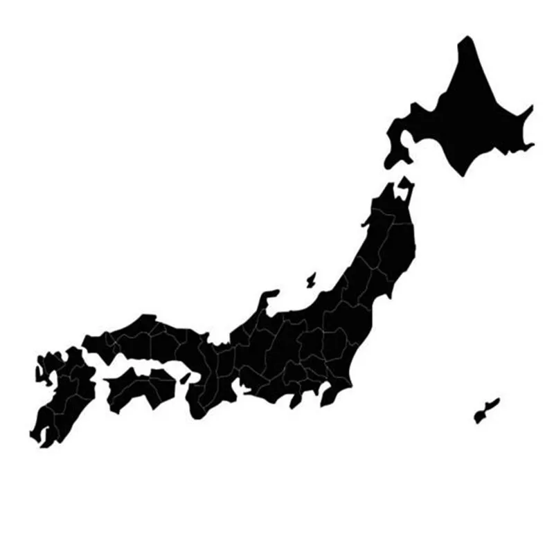 Винтажный стиль домашний декор японская карта Настенная Наклейка контур Съемные