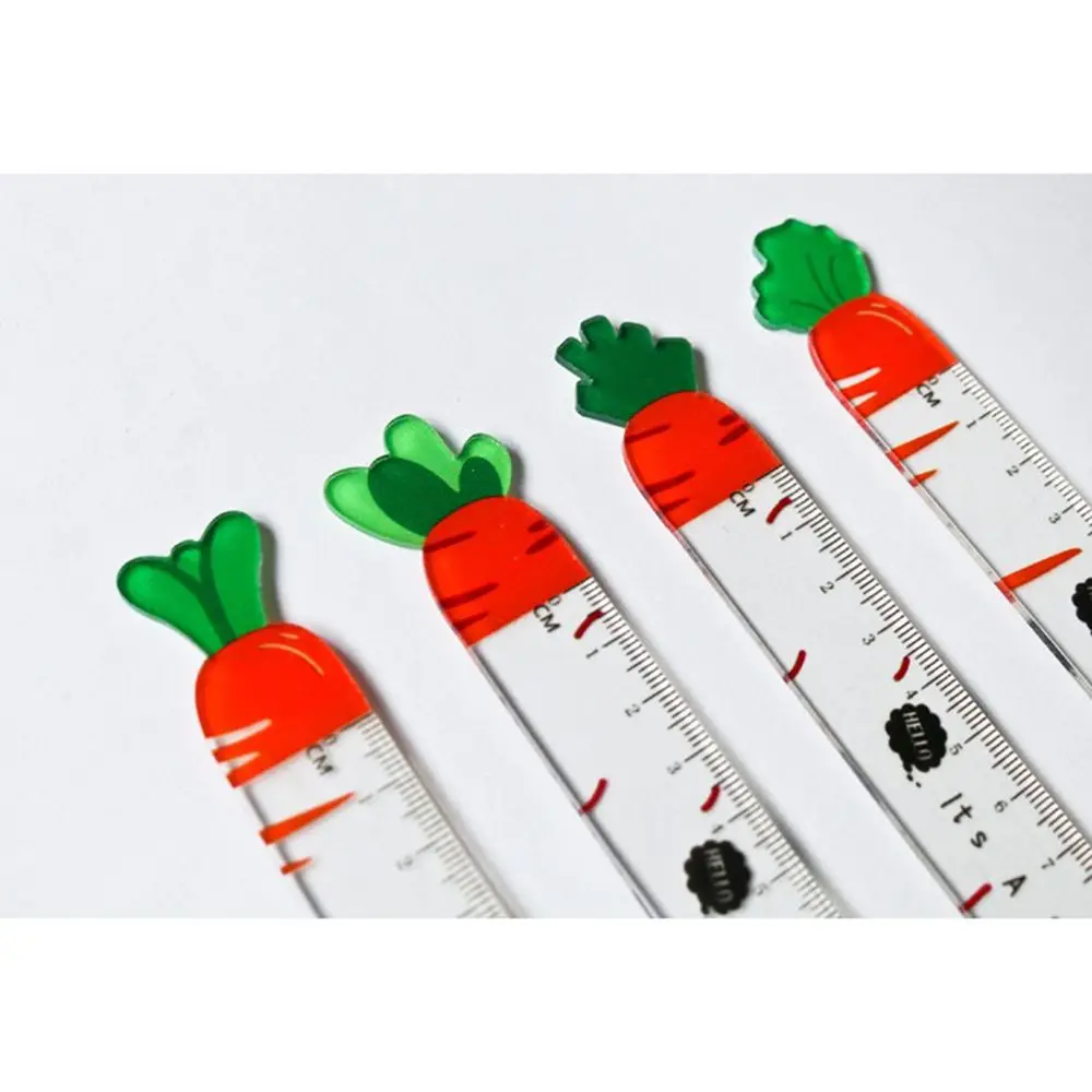 Милая линейка с мультяшным изображением моркови кактуса инструмент для