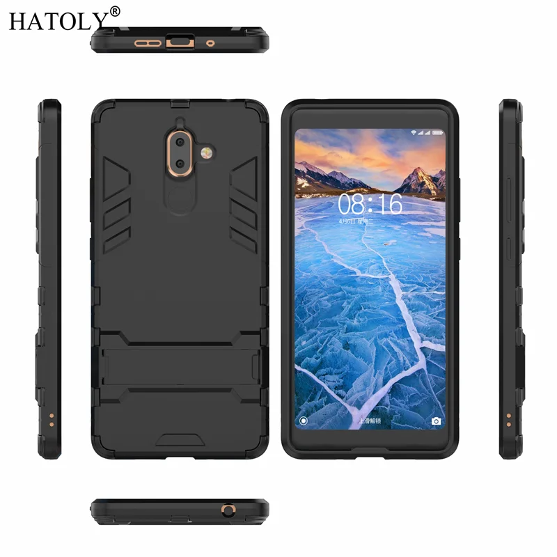 Чехол HATOLY для Nokia 7 Plus резиновый защитный чехол робота тонкий жесткий Plus|Бамперы| |