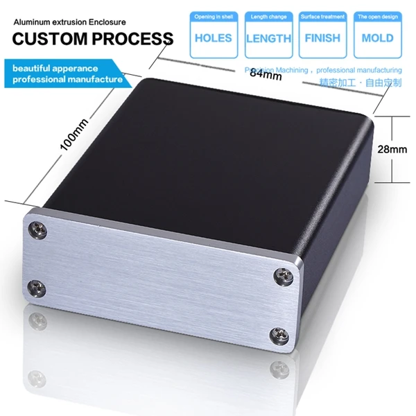 

84*28*100 mm Electric aluminum case custom aluminum enclosure