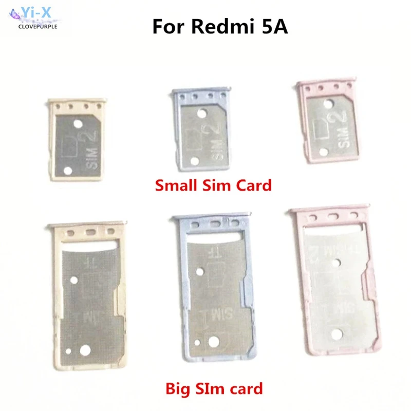 Для xiaomi Redmi 5A большой маленький лоток для sim карт держатель Micro SD адаптер hongmi