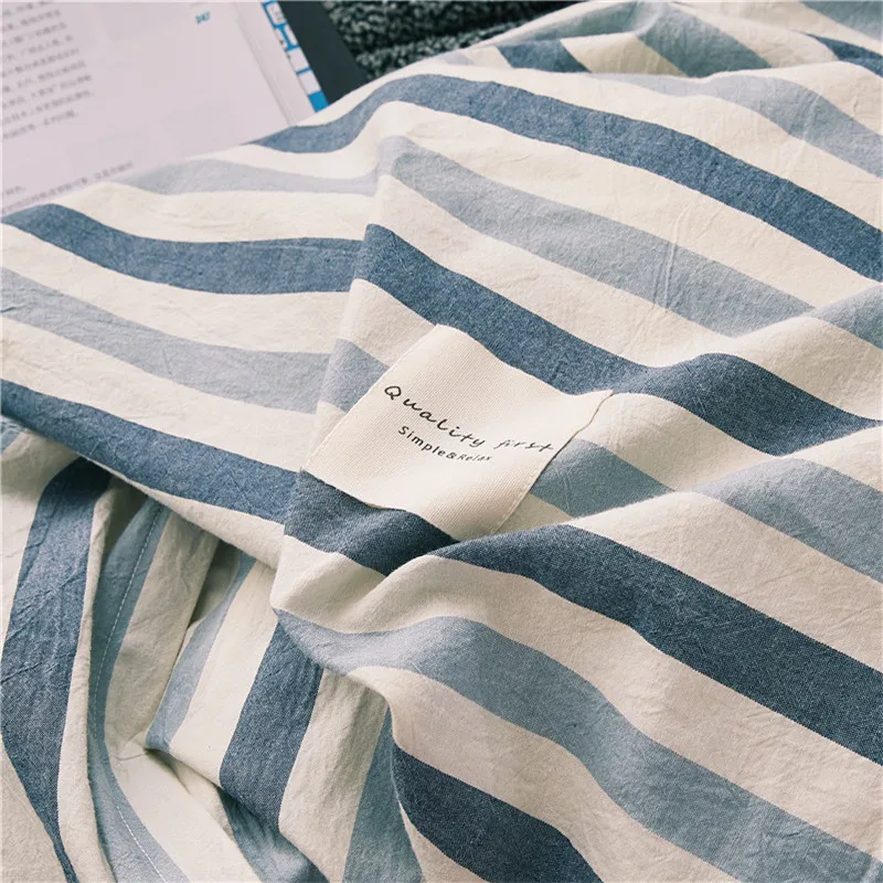 Постельные принадлежности в синюю полоску современном стиле 1 шт. пододеяльник