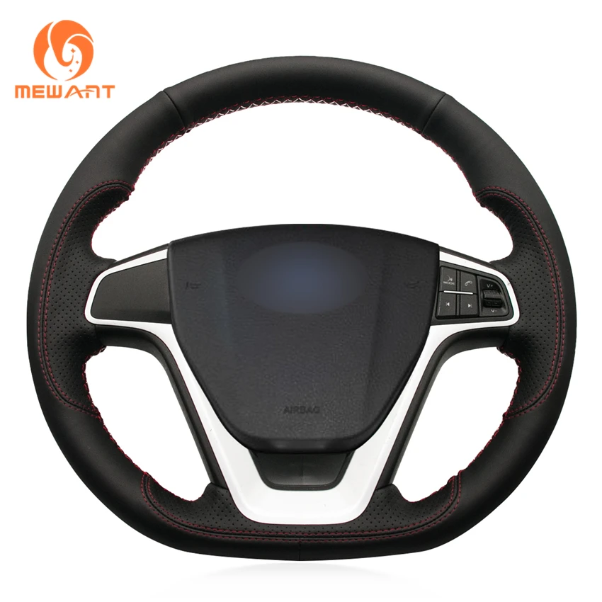 MEWANT черный чехол рулевого колеса автомобиля из натуральной кожи для Geely EMGRAND GT 2015