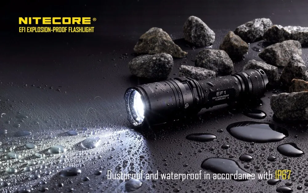 NITECORE EF1 CREE XM-L2 U3 830LM взрывозащищенный светодиодный тактический фонарь protorch D Ex II C T5 ГБ с 18650 Батарея