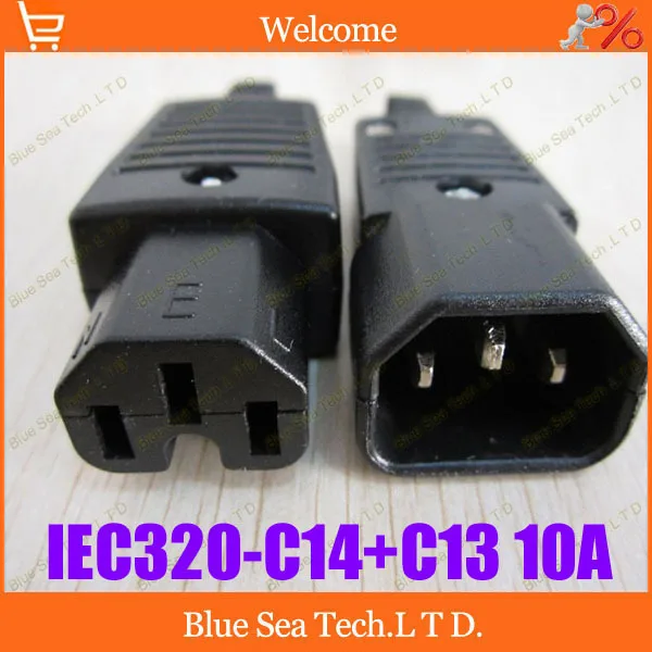 Бесплатная доставка 5 пар IEC320-C14 + C13 разъем для кабеля питания штекер и гнездо C14