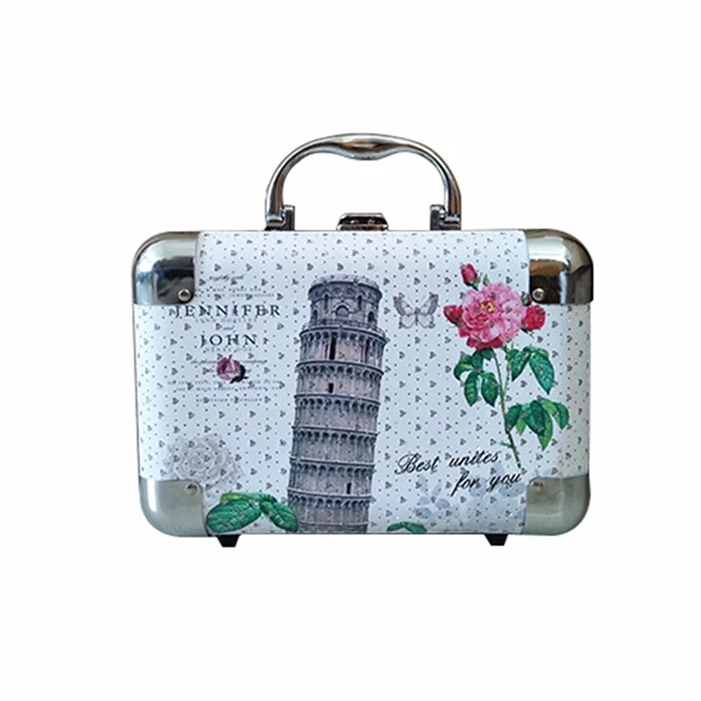 B-Cosmetic case HMUNII дорожный органайзер для бижутерии, коробка из искусственной кожи, портативный чехол для хранения колец, колье, браслеты для макияжа, двойная косметичка - Цвет: B-Cosmetic case