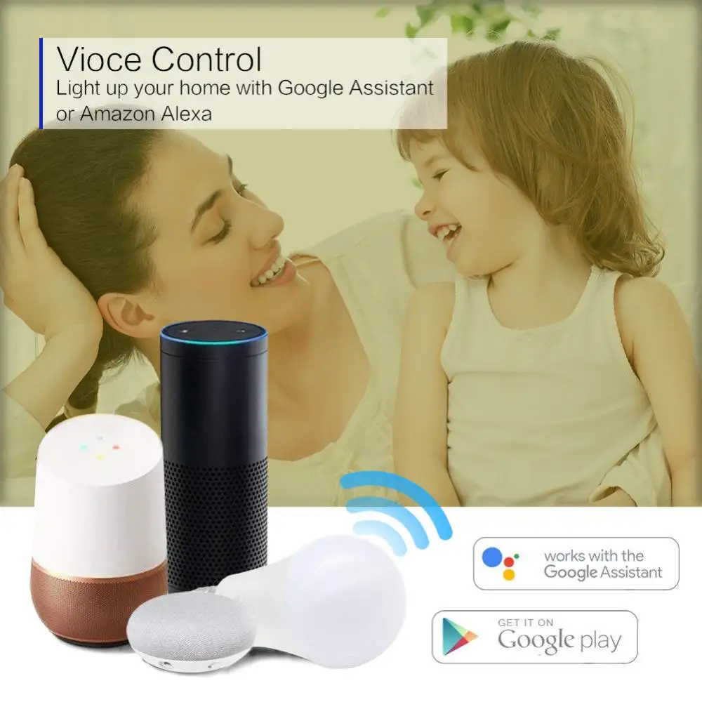 WI FI светодиодные лампы E27 RGBW RGB CCT Смарт Wi Fi затемненный лампа 4 5 W 6 Вт Alexa Google Home с
