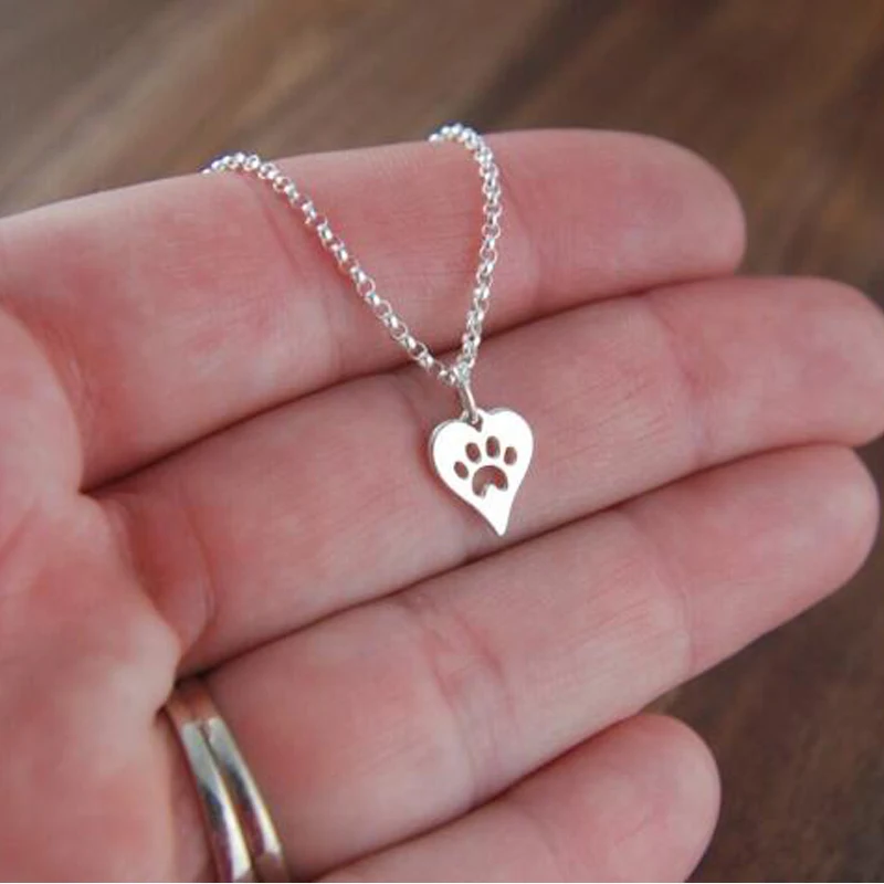 SMJEL Новинка чокер собачья лапа с любовным сердцем ожерелье для женщин Милое