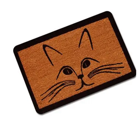 3 Cat Добро пожаловать резиновый дома Фур Коврики резиновая двери Коврики Спальня Крытый против скольжения вход Ковры Коврики Ванная комната Кухня ковры 40*60 - Цвет: 3