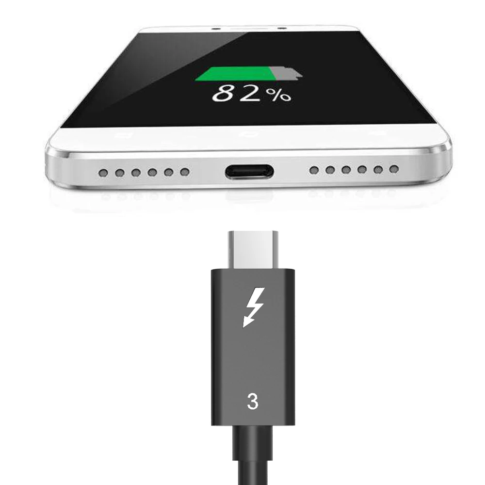 Кабель USB Type C Thunderbolt 3 100 Вт 5K двойной 4K 60 Гц|Компьютерные кабели и разъемы| |