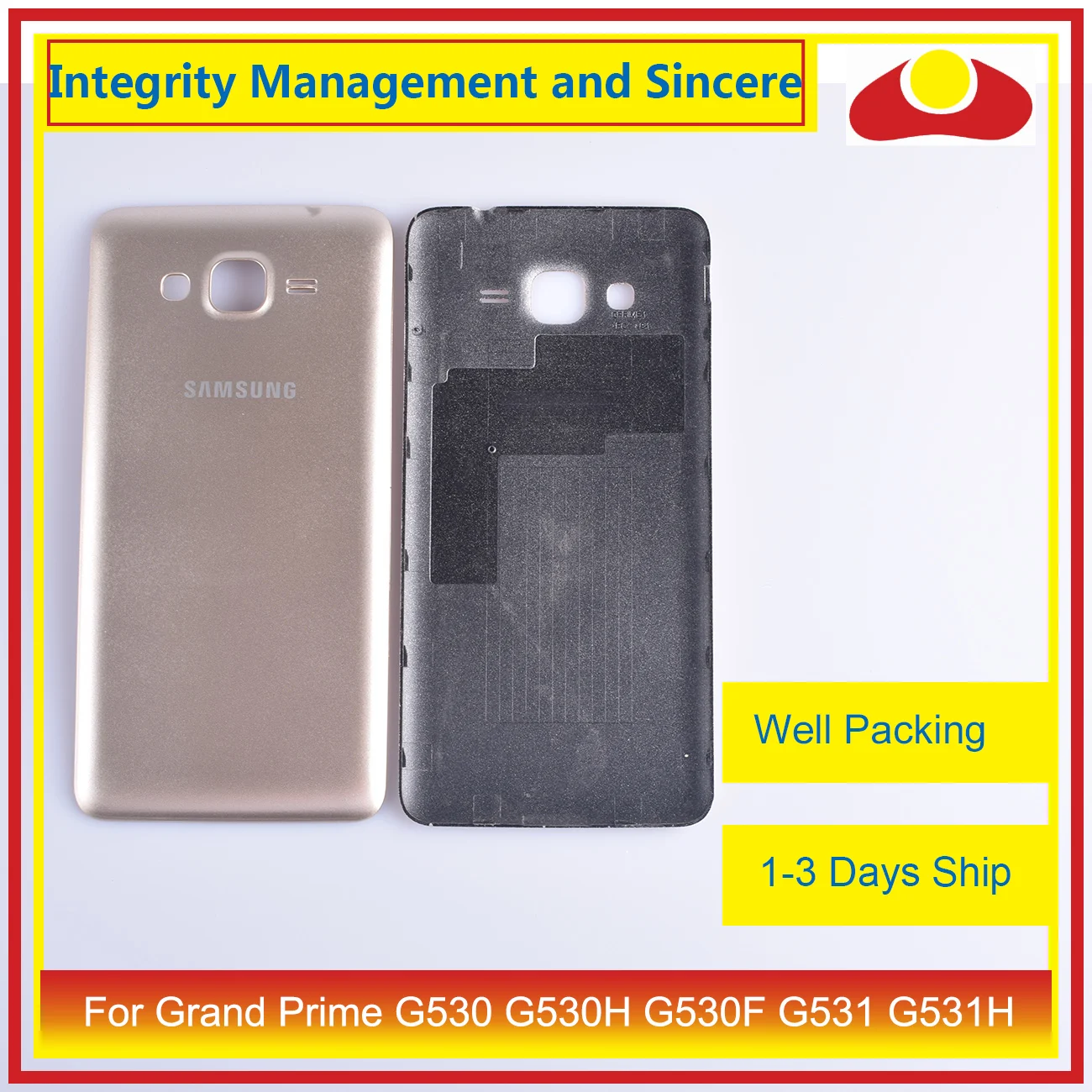 10 шт./партия для samsung Galaxy Grand Prime G530 G530H G530F G531 G531F корпус батарейного отсека задняя крышка корпуса Корпус Корпуса