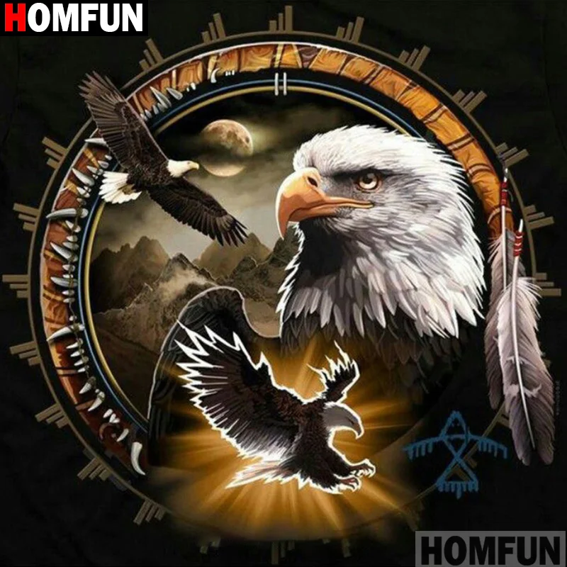 

HOMFUN Full Square/Round Drill 5D DIY Diamond Painting "Eagle pattern" 3D Embroidery Cross Stitch 5D Decor Gift A14191