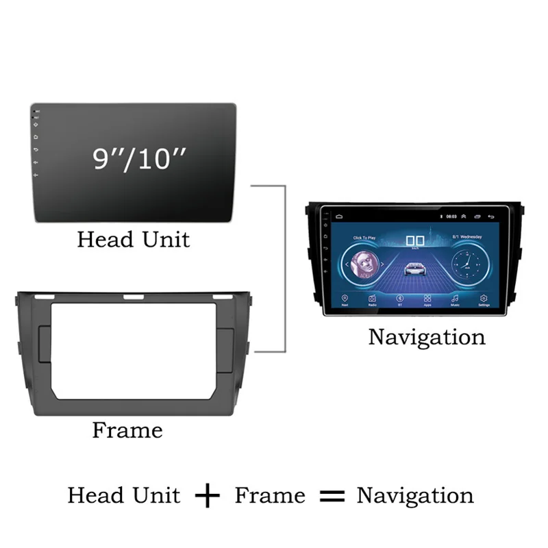 2 Din Android 8,1 автомобильный мультимедийный плеер 9 дюймов или 10 дюймов Bluetooth FM Wifi универсальный gps навигатор головное устройство для любой модели автомобиля