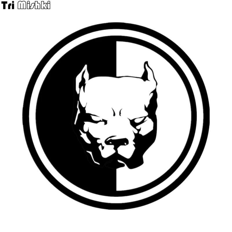 Tri Mishki HZX023 15*15см 1-4 шт наклейки на авто питпуль в машине pitbull автомобиль наклейка |