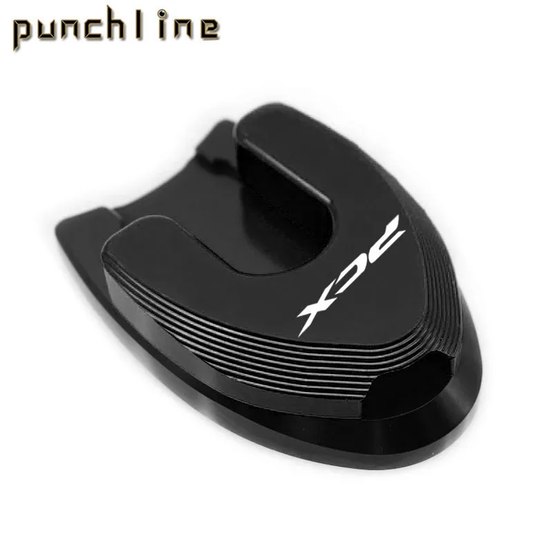 Black logo (PCX) Подходит для HONDA PCX 125 PCX 150 PCX125 PCX150 аксессуары для мотоциклов подножка Sidestand подставка расширение площадка для увеличения - Цвет: Black logo (PCX)
