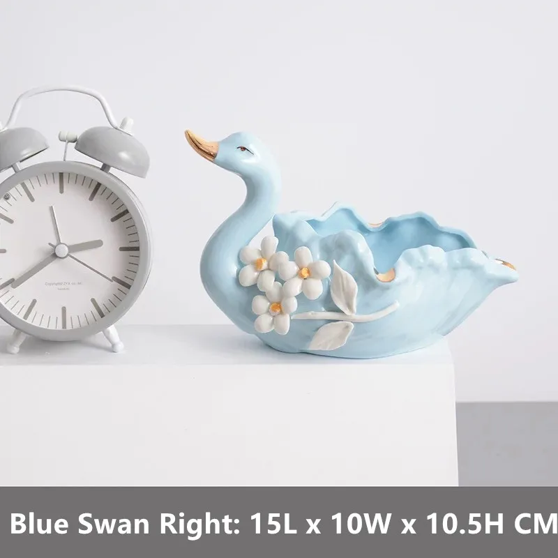 Blue Swan Right Европейский Креативный Лебедь пепельница аксессуары пепельница домашний декор пепельница для сигарет керамическая пепельница подарки - Цвет: Blue Swan Right