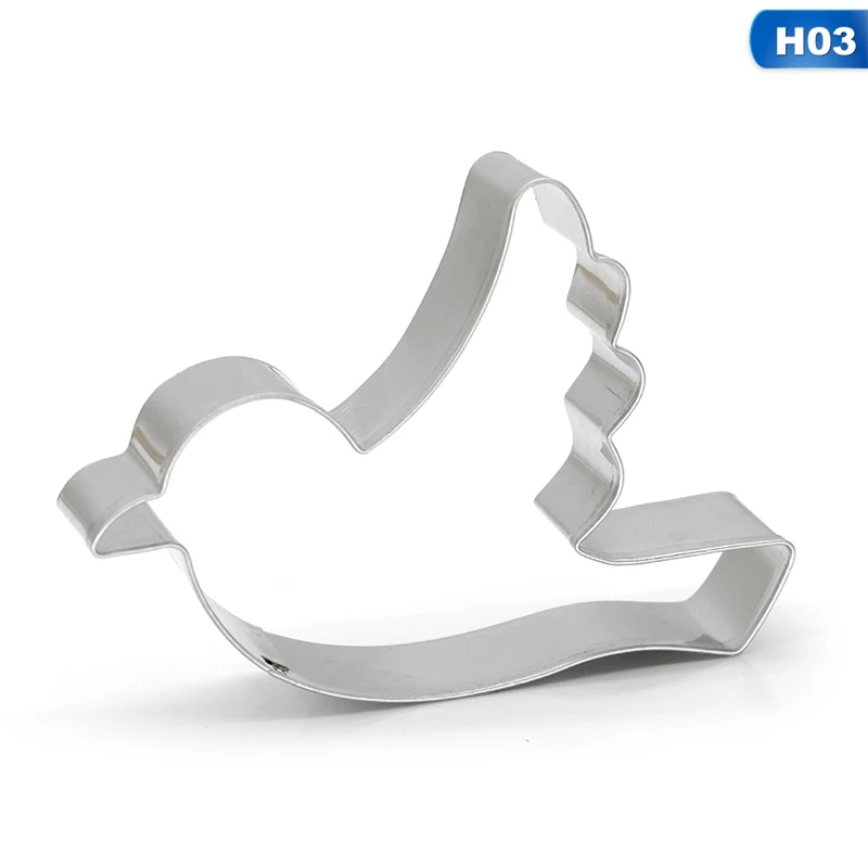 KN2117H03 С рисунком животных из нержавеющей стали печенье резак Толщина фрукты высекальные Формы для кексов форма для выпечки Кухонные принадлежности для выпечки - Цвет: KN2117H03