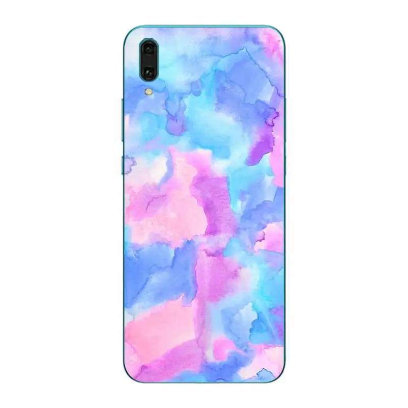 N395 небесно-Мягкий ТПУ силиконовый чехол для huawei Y5 Y6 Y7 Y9 премьер-профессионал 2017 2018