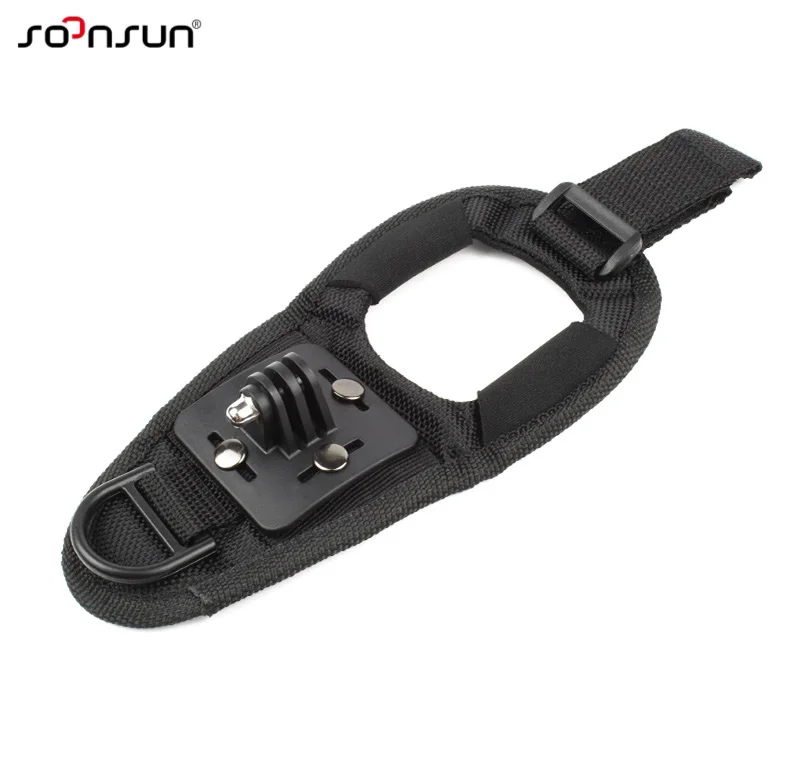 SOONSUN Glove Wrist Band Hand Strap Belt Mount for Gopro Hero 7 6 5 4 3 2018 Xiaomi Yi SJCAM Go Pro Accessories | Электроника