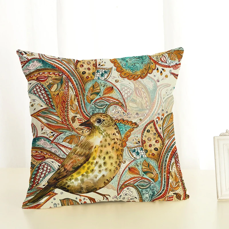 2017 новое поступление Ретро Чехол для подушек с изображением птиц декоративная