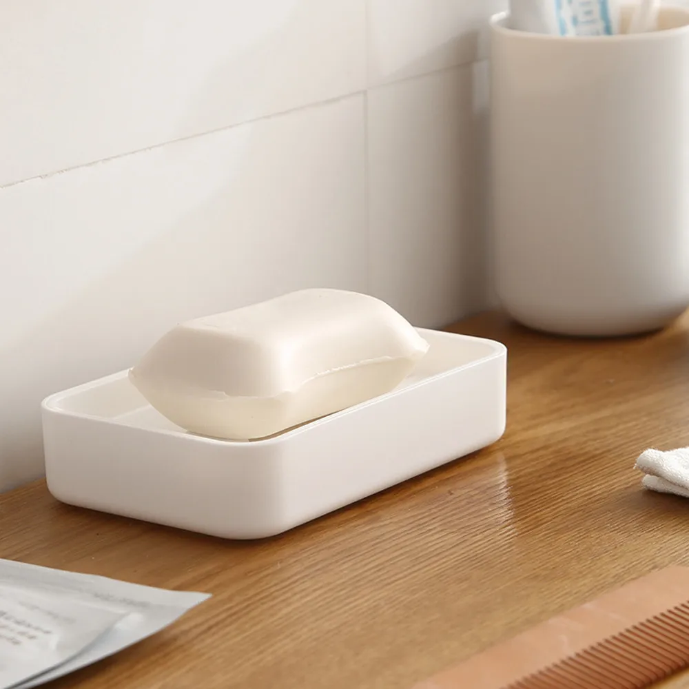 

Soap Holder Dish Storage Non Slip Soap Box Toilet Shower Tray Draining Rack Bathroom Gadgets Soap Dish Soap Tray Holder #NO20