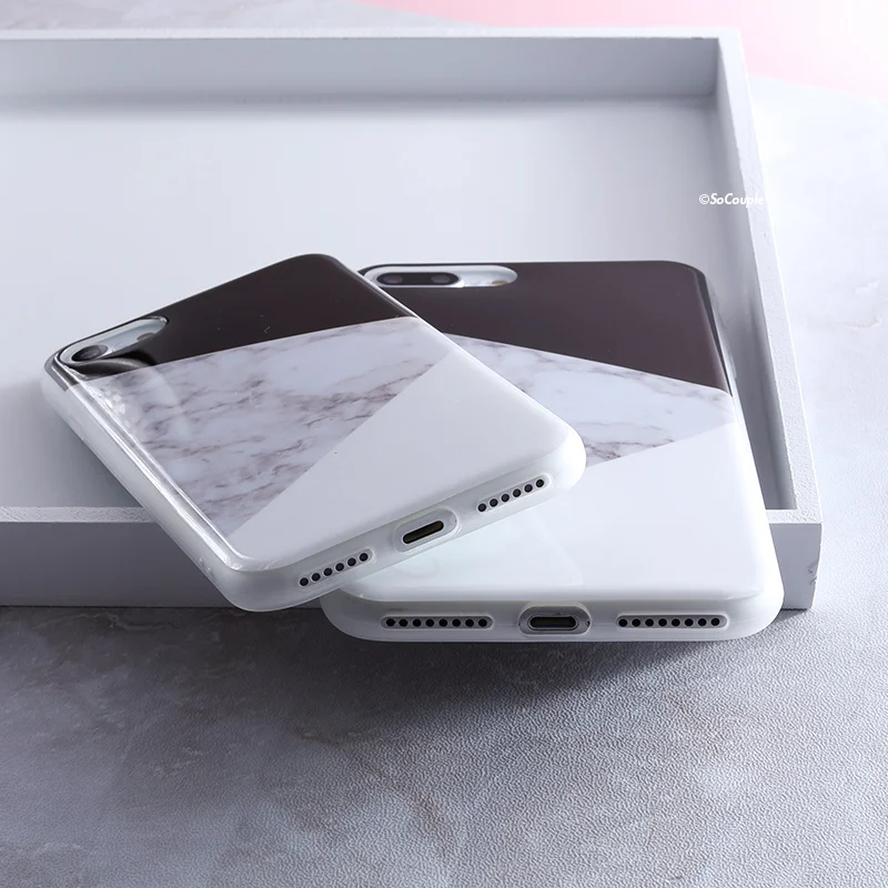 SoCouple Мягкий силиконовый чехол для iphone X 6 6s 7 8 IMD Мрамор ТПУ телефон чехлы 5 5s SE плюс |