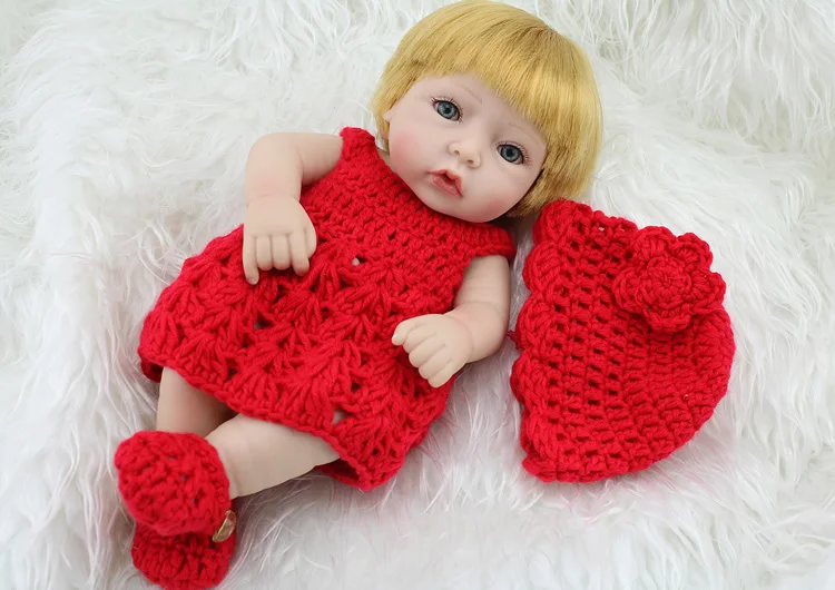 Kawaii baby dolls 10 inch Lovely Mini Reborn Babies Boy Realistic Lifelike Full Vinyl Bebe Doll For Children Playmate | Игрушки и хобби