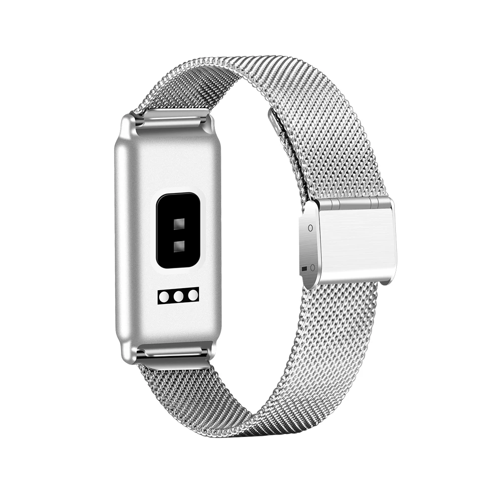

Fashion Smart Wristband Stainless Steel Bracelet Sport Bluetooth Fitness Tracker Blood Pressure Monitor Cool Bracelets Gifts