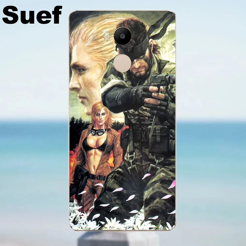 Suef для Xiaomi Redmi 4 3 3S Pro Mi3 Mi4 Mi4i Mi4C Mi5 Mi5S Mi Max Note 2 TPU чехол телефона Capa Metal Gear Solid |