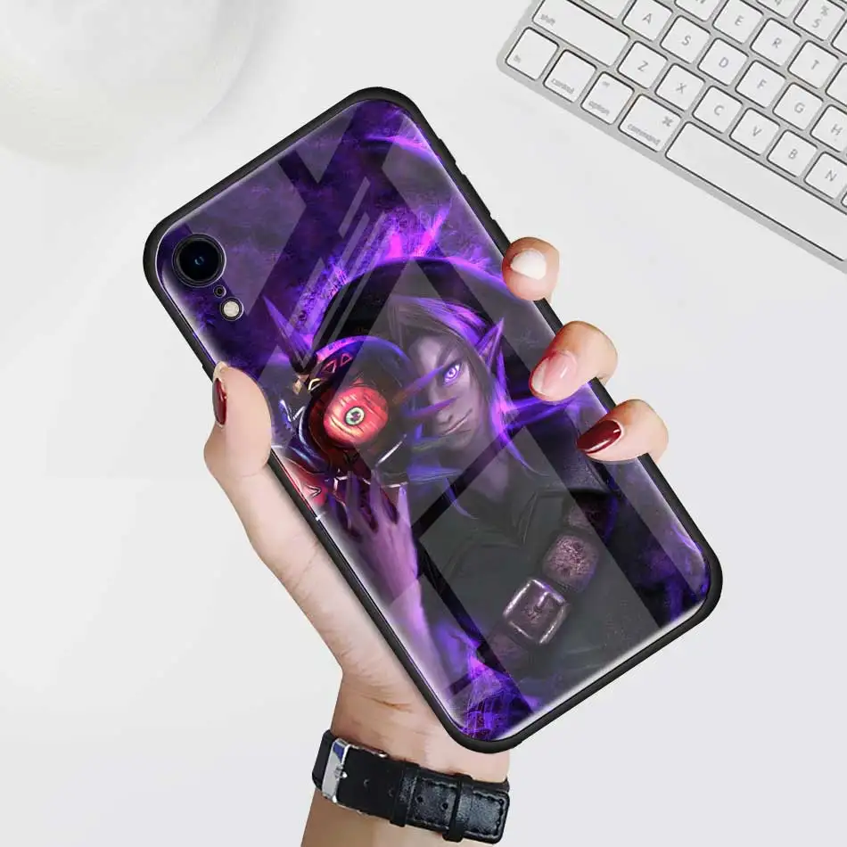 Легенда о Зельде игра закаленное стекло чехол для Apple iPhone XR 7 8 6 6 S Plus X XS MAX чехол для сотового телефона чехол