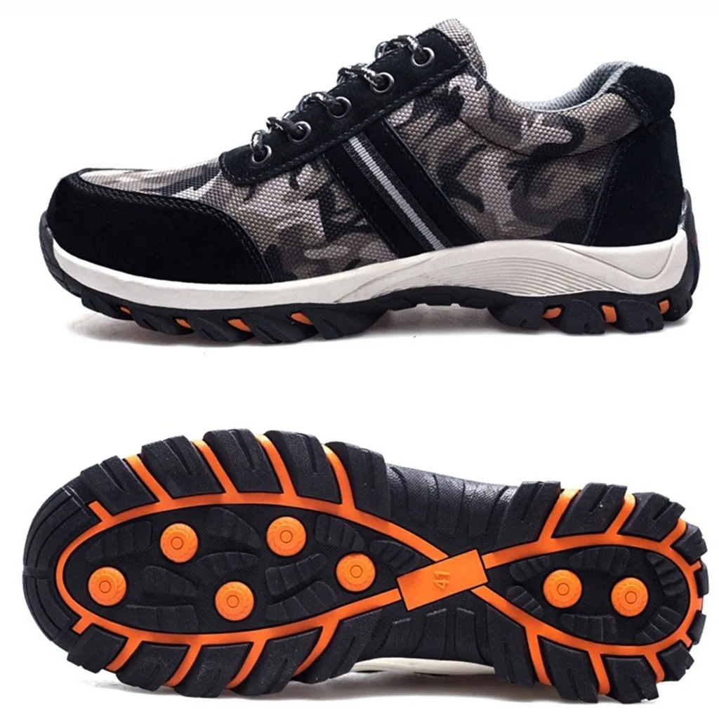 Casual shoes men sneakers Mens outdoor Safety Steel Toe Cap Work Hiking Breathable Trainers Boots Shoes#G4 | Обувь