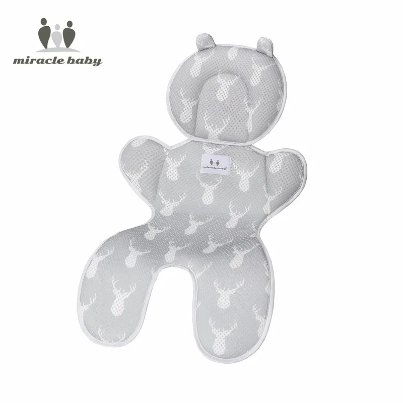 Grey deer head Подушка для детской коляски, подушка для новорожденного автомобиля, подушка для сиденья, подкладка для коляски, коврик для стульев, постельные принадлежности, матрас, защита шеи - Цвет: Grey deer head