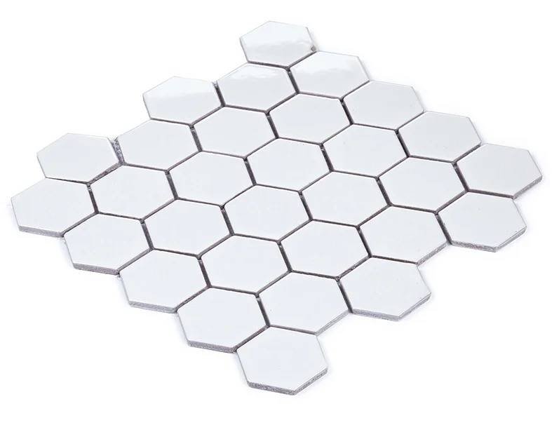 

12x12 hexagon white ceramic mosaic tile,kitchen backsplash/Bathshower home wallpaper decor,toliet floor meshback sticker,LSHX501