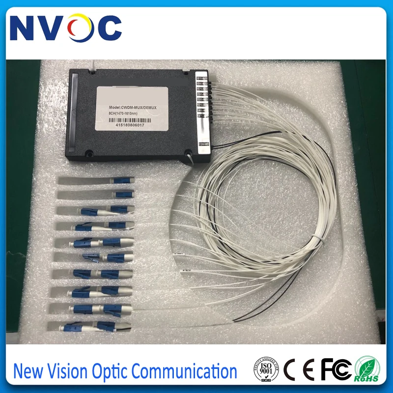 Волоконно-оптический 2 канала CWDM Mux Demux модуль 1310-1490nm с LC SC UPC разъем, 2Ch CWDM Mux Demux мультиплексор