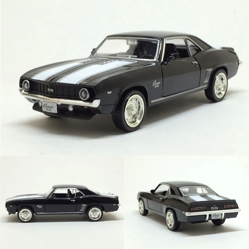 1/36 масштаб США 1969 Chevrolet Camaro SS винтажная литая под давлением металлическая модель автомобиля игрушка для детей Коллекция подарков на день рождения
