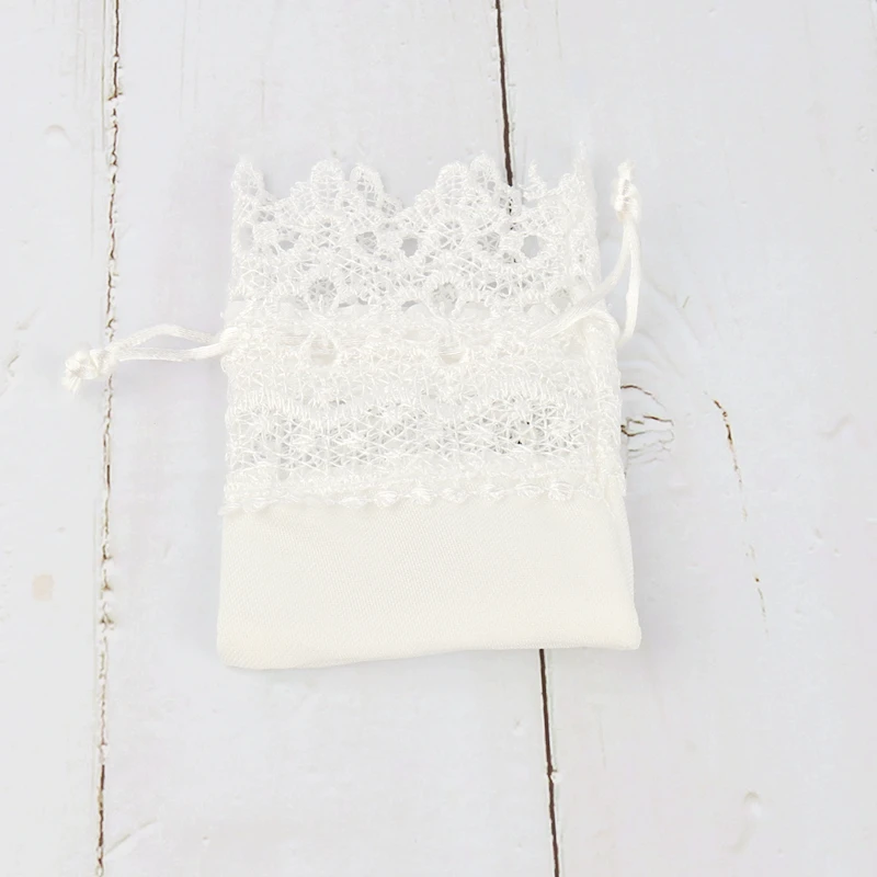 white 30 шт. 11*8 см кружевная Подарочная сумка для ювелирных изделий Белая/бежевая сумка на шнурке для дома, праздника, вечеринки, украшения своими руками - Цвет: white