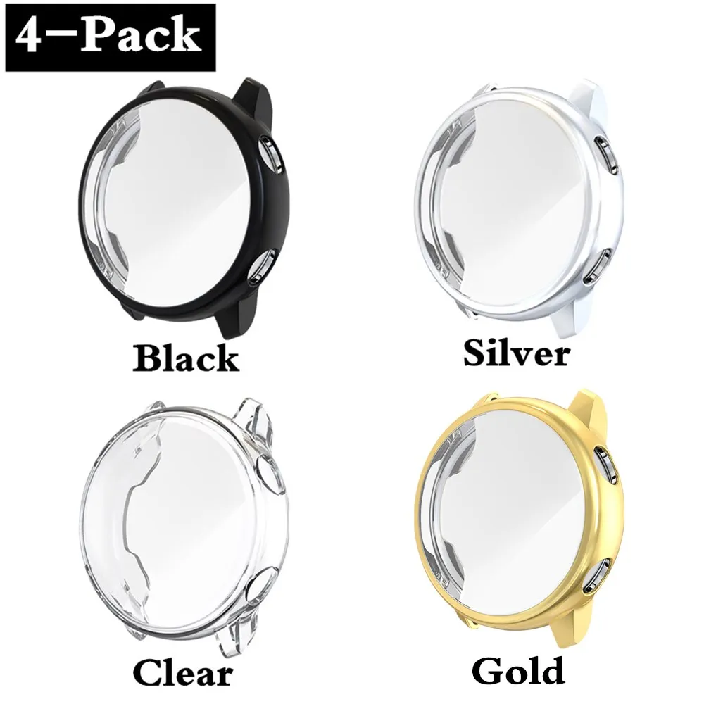 4-Pack 4 4 шт. в упаковке, чехол для samsung galaxy watch, активный Чехол, бампер, аксессуары, протектор, полое покрытие, мягкий ТПУ, защитный чехол для экрана - Цвет: 4-Pack 4