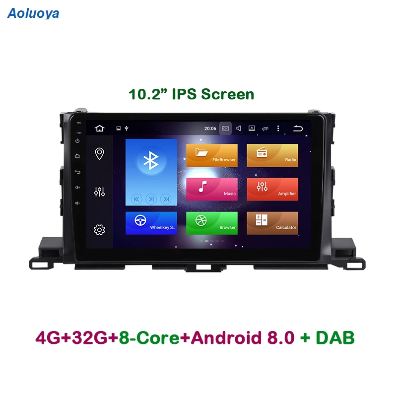 Aoluoya 4G RAM 32GB ROM Восьмиядерный Android 8 0 автомобильный DVD GPS навигационный плеер для Toyota