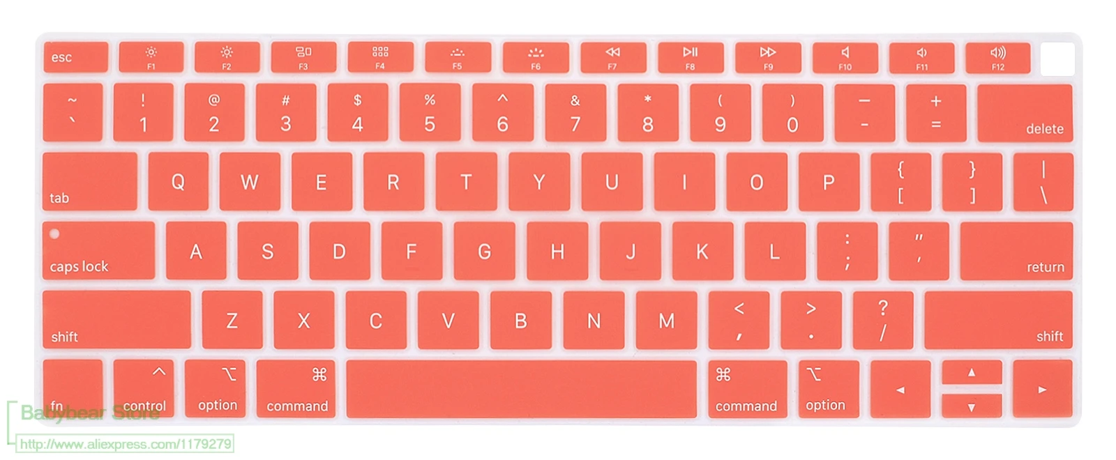Силиконовый чехол для клавиатуры с защитой кожи на английском языке Apple MacBook Air 13