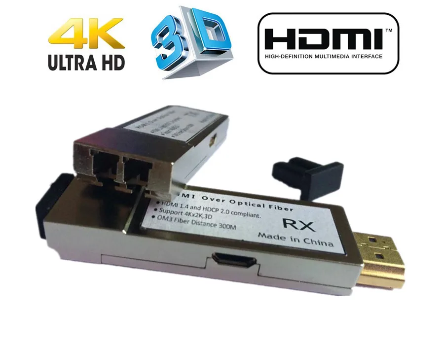

HDMI optic fiber extender 300m HDMI1.4V 4K*2K 3D fiber LC OM3 Multimode converter for HDTV, LCD ,PS3 Projector PW-THF106M