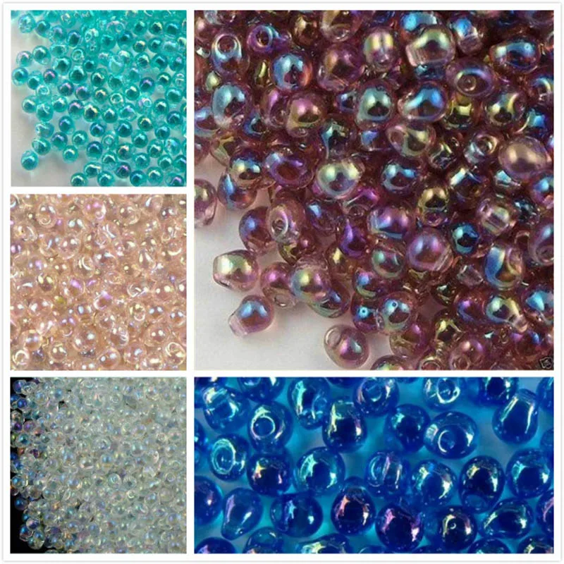 Taidian падение бахромой Seedbeads для бижутерии, материал для рукоделия прозрачный кристалл AB DP250 5/10 г/лот