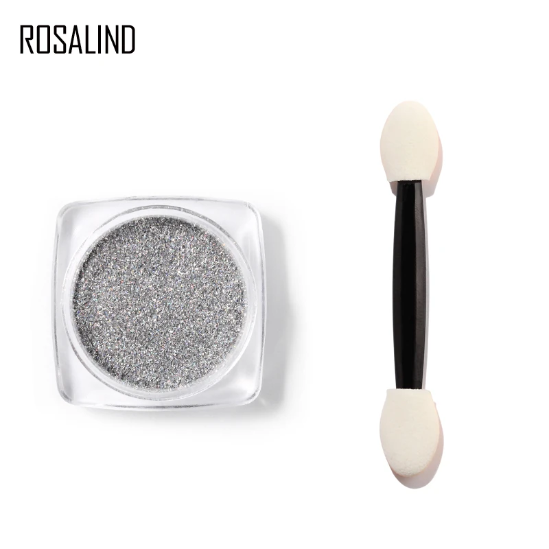 ROSALIND блестящая голографическая Пыль для ногтей УФ лак маникюра Блестящий