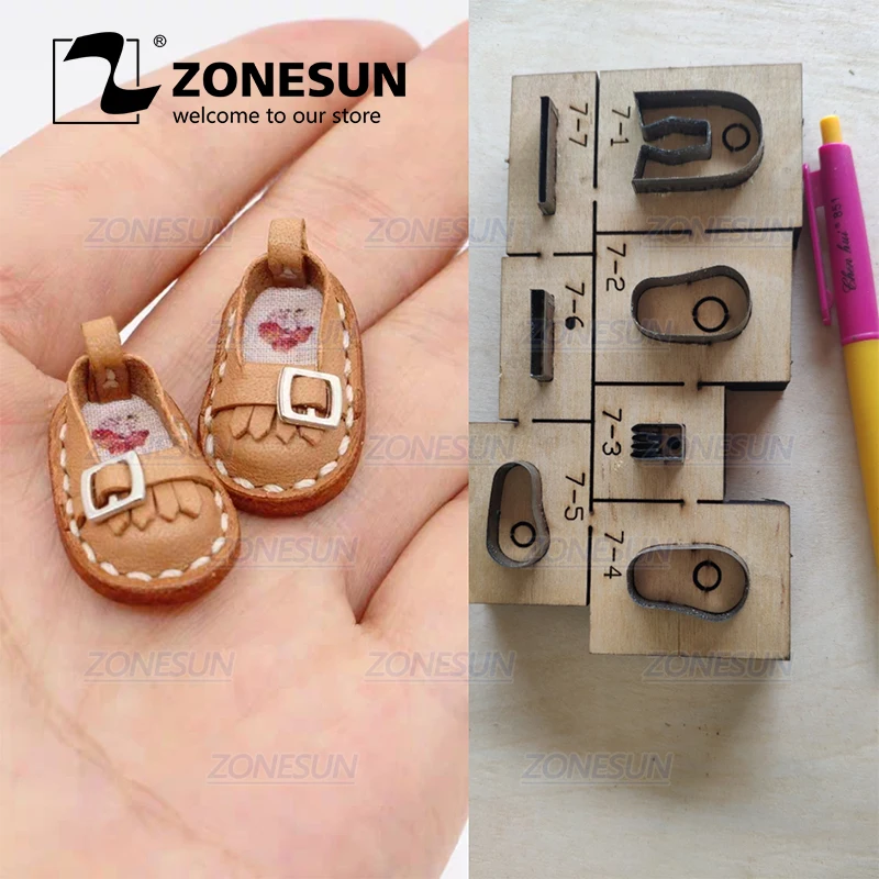 ZONESUN изготовленные на заказ кожаные высечки для ручной работы обуви кольцо