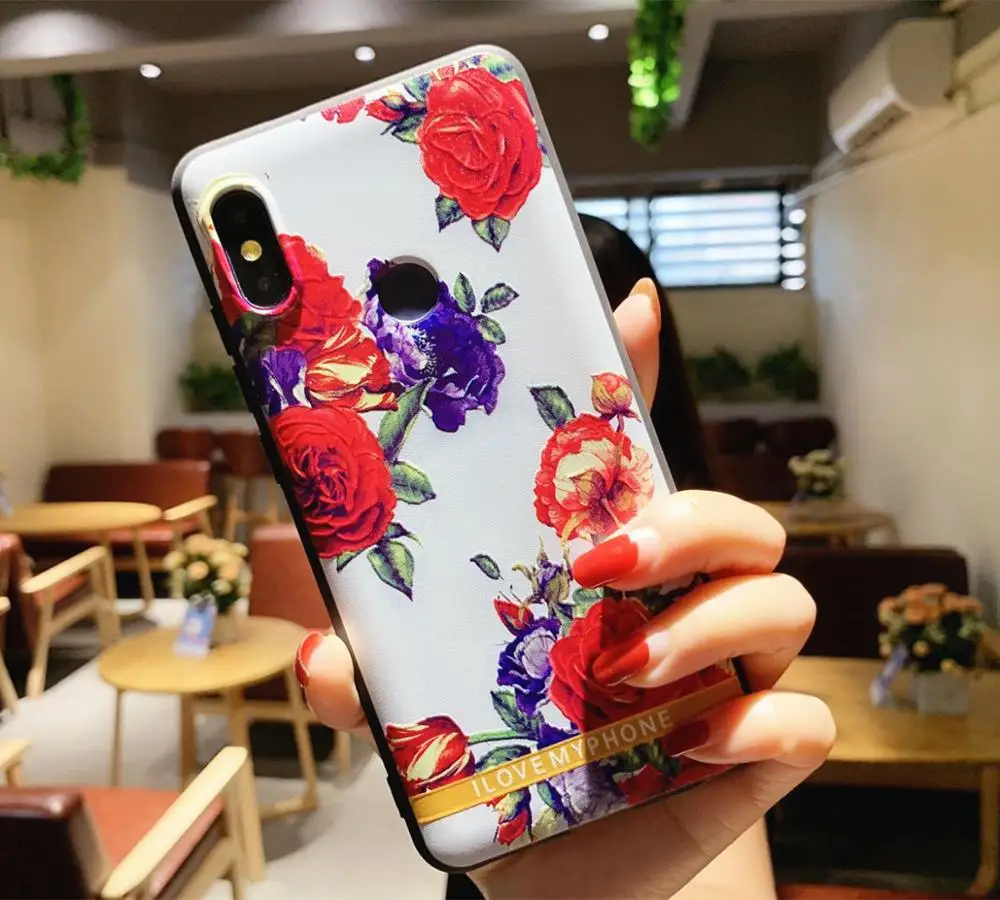 Чехол для Xiaomi Mi 8 lite силиконовый 3D рельефный роскошный мягкий чехол телефона из