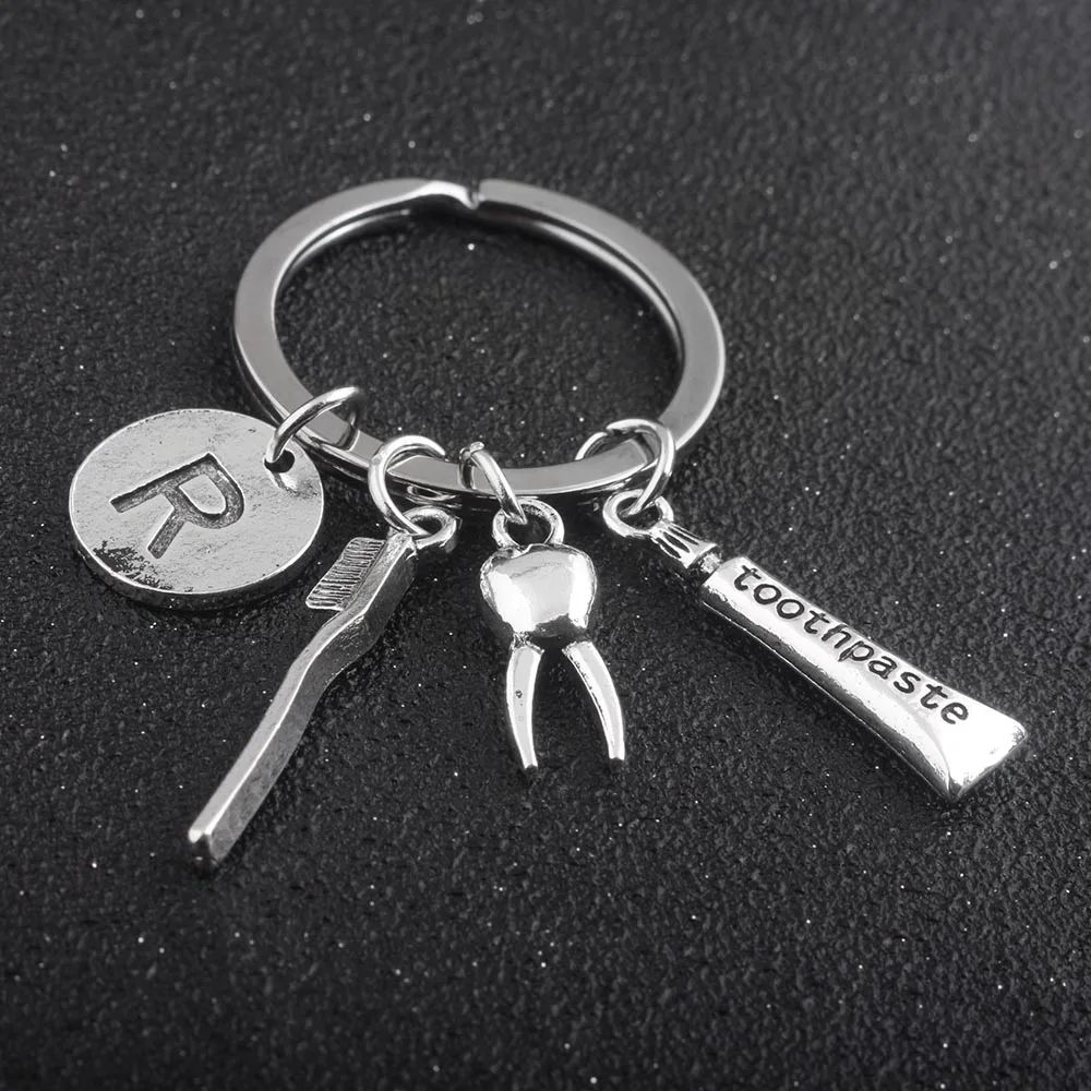 Fashion Coffee machine microscope DNA Jewelry keyring men and women Doctors and nurses jewelry