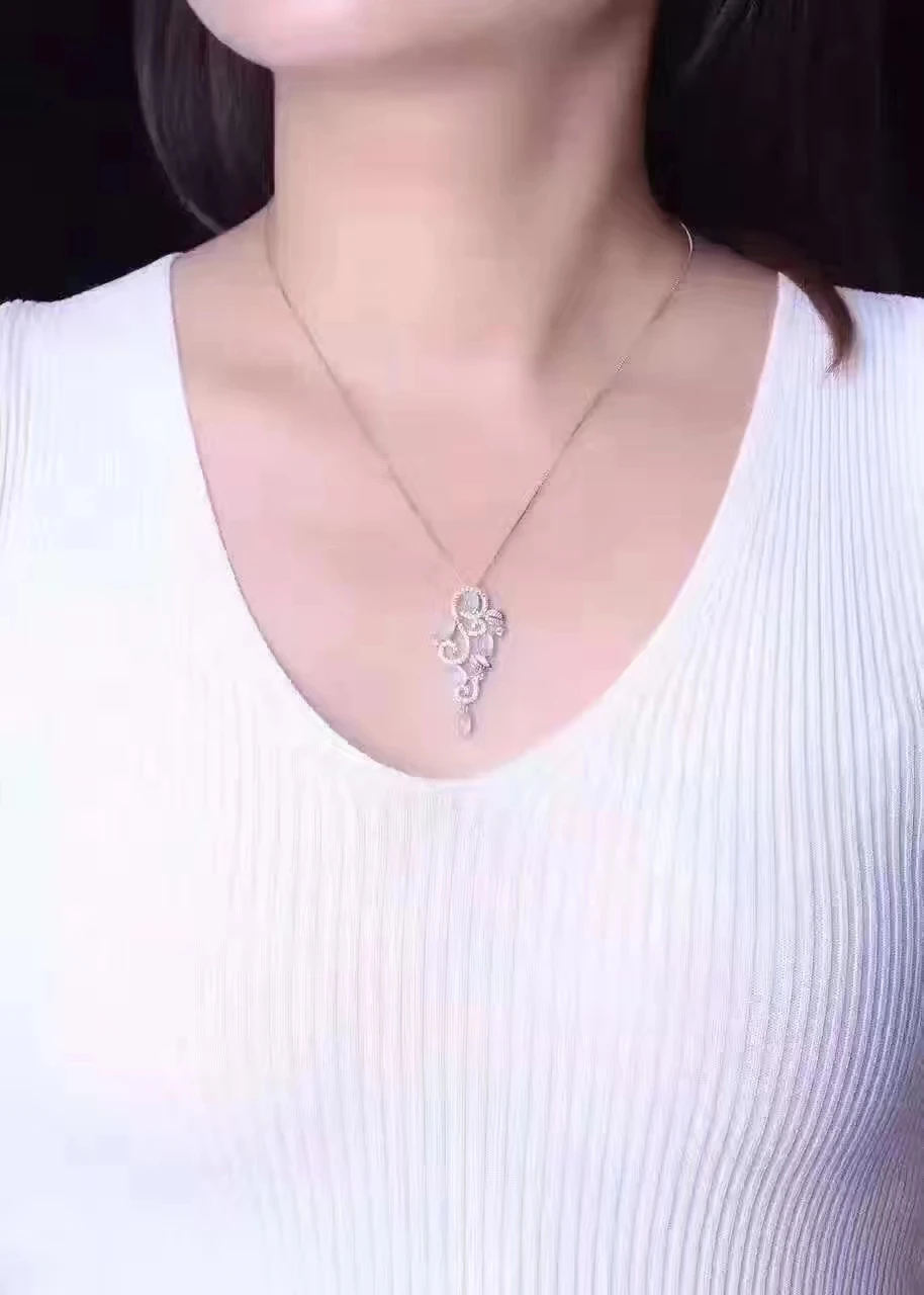 Подвеска из серебра 925 пробы с натуральным разноцветным опалом|jewelry necklace pendants|jewelry