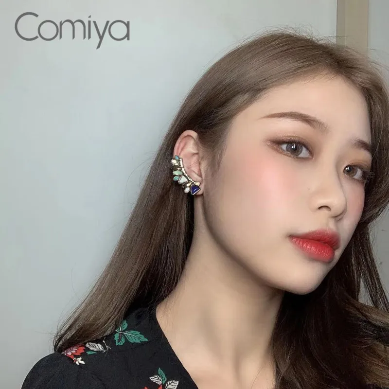 Серьги-гвоздики Comiya женские винтажные мозаичные большие серьги из цинкового