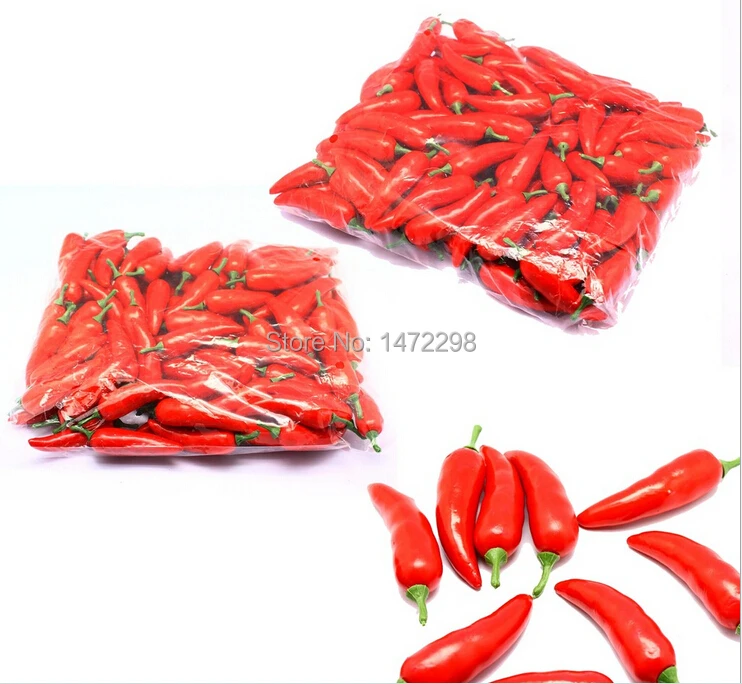 Специальная поддельная зеленая/красная Детская искусственная перец фрукты еда