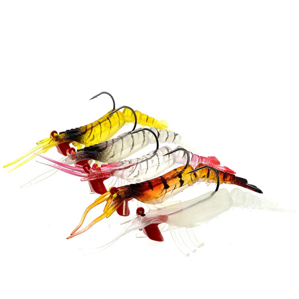 WALK FISH 1Pcs Fishing Lure Shrimp Soft 11cm 11.9g Swimbaits Jig Head Hook Isca Artificial Bait | Спорт и развлечения