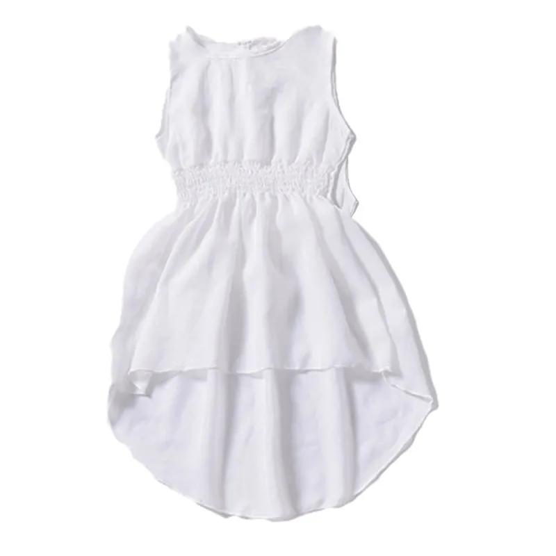 Baby Kid Girl Sleeveless Solid Color Beach Dress Summer Clothes for Children Big Swing Princess Dresses 1-5Y 2019 | Детская одежда и